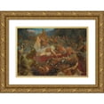 thumbnail image 1 of Charles Ernest Butler 14x11 Gold Ornate Wood Frame and Double Matted Museum Art Print Titled - Death of a Viking Warrior (1909), 1 of 4
