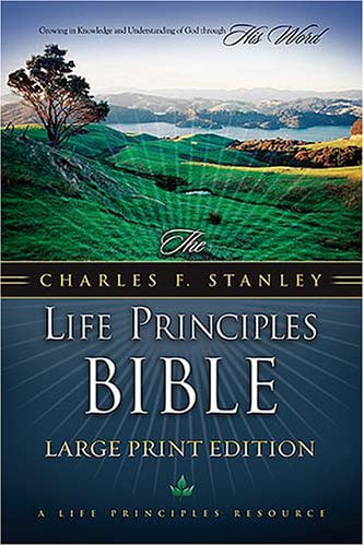 Pre-Owned Charles F. Stanley Life Principles Bible-NKJV-Large Print (Hardcover 9780718014629) by Dr. Charles F Stanley