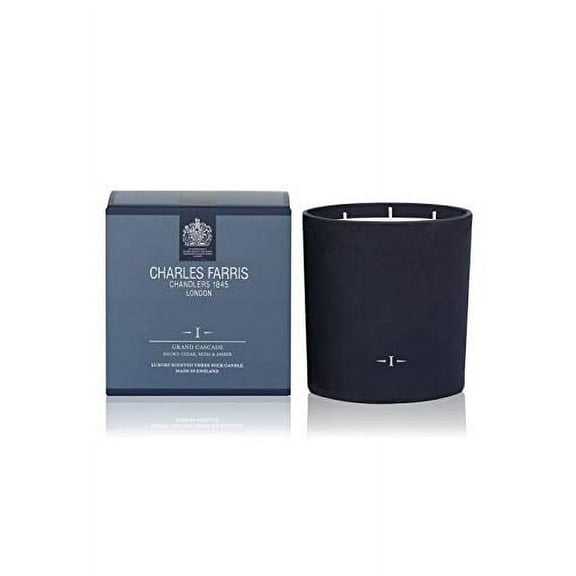 Charles Farris Grand Cascade 3 Wick Scented Candle Smokey Cedar Moss & Abmber 640-gm