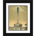 thumbnail image 1 of Charles, Fenderich 15x18 Black Ornate Wood Framed with Double Matting Museum Art Print Titled - Design of the national Washington Monument, 1 of 4