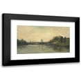 thumbnail image 1 of Charles François Daubigny 14x10 Black Modern Framed Museum Art Print Titled - The Edges of the Oise (1864), 1 of 5