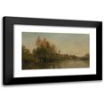 thumbnail image 1 of Charles François Daubigny 24x15 Black Modern Framed Museum Art Print Titled - The Banks of the Oise (1863), 1 of 1