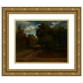 thumbnail image 1 of Charles François Daubigny 24x20 Gold Ornate Framed and Double Matted Museum Art Print Titled - The Crossroads of the Eagle's Nest, Fontainebleau Forest (1843-1844), 1 of 4