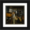 thumbnail image 1 of Charles Frederic Ulrich 20x20 Black Ornate Framed Double Matted Museum Art Print Titled: The Village Printing Shop, Haarlem, the Netherlands (1884), 1 of 5