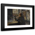 thumbnail image 1 of Charles Frederic Ulrich 24x19 Black Modern Framed Museum Art Print Titled - The Glass Engraver&nbsp; (1883), 1 of 5