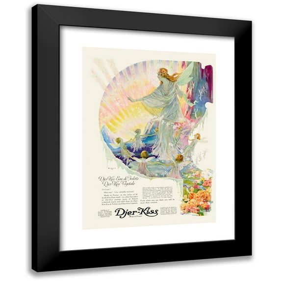 Charles Frederick Neagle 11x14 Black Modern Framed Museum Art Print Titled - Djer-Kiss Eau De Toilette (1921)