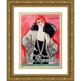 thumbnail image 1 of Charles Gesmar 19x24 Gold Ornate Framed and Double Matted Museum Art Print Titled - Elvire Popesco (1925), 1 of 4