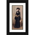 thumbnail image 1 of Charles Giron 8x14 Black Ornate Wood Framed Double Matted Museum Art Print Titled: Woman with Gloves, Called La Parisienne (1883), 1 of 5