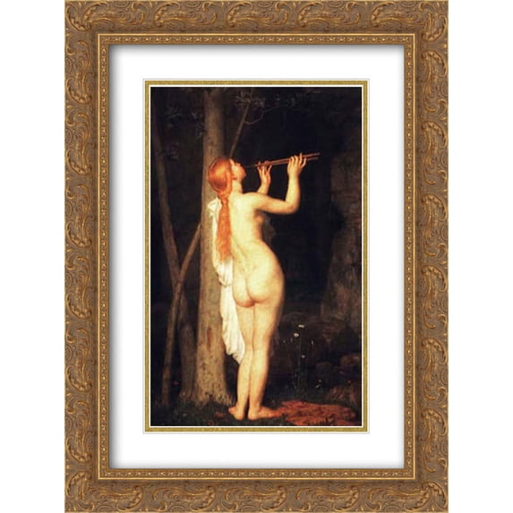 Charles Gleyre 2x Matted 18x24 Gold Ornate Framed Art Print 'A Bacchante'