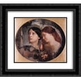 thumbnail image 1 of Charles Gleyre 2x Matted 24x20 Black Ornate Framed Art Print 'Two Women with a Bouquet of Flowers', 1 of 2