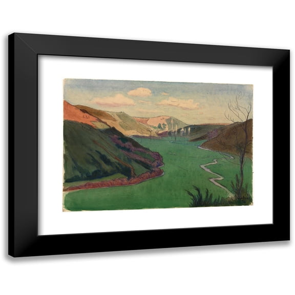 Charles Guilloux 14x11 Black Modern Framed Museum Art Print Titled - Valley of the Stangala, Near Quimper (1896)