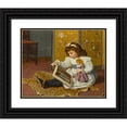 thumbnail image 1 of Charles Haigh-Wood 18x15 Black Ornate Wood Framed Double Matted Museum Art Print Titled - Storytime, 1 of 5