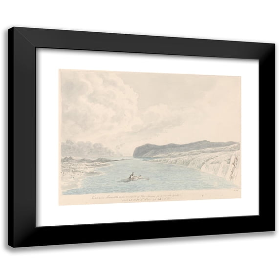 Charles Hamilton Smith 14x11 Black Modern Framed Museum Art Print Titled - Victoria Headland, Mouth of the Thlew-Ee-Cho-De-Zeth