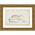 thumbnail image 1 of Charles Hamilton Smith 14x11 Gold Ornate Wood Frame and Double Matted Museum Art Print Titled - Banded Palm Civet (1837), 1 of 4