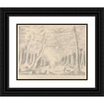 thumbnail image 1 of Charles Hamilton Smith 14x12 Black Ornate Wood Framed Double Matted Museum Art Print Titled: Resting Place at Night in the Northern Expedition, 1 of 5