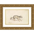 thumbnail image 1 of Charles Hamilton Smith 24x16 Gold Ornate Framed and Double Matted Museum Art Print Titled - Wild Dog of Natolla (1837), 1 of 4