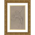 thumbnail image 1 of Charles Haslewood Shannon 10x14 Gold Ornate Wood Frame and Double Matted Museum Art Print Titled - Two Male Figures- Study for ‘The Good Samaritan’ (1918), 1 of 4