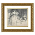 thumbnail image 1 of Charles Haslewood Shannon 17x15 Gold Ornate Wood Frame and Double Matted Museum Art Print Titled - The Fantastic Dress (1890), 1 of 4