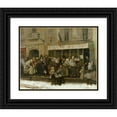thumbnail image 1 of Charles-Henri Pille 18x15 Black Ornate Wood Framed Double Matted Museum Art Print Titled - Municipal Canteen During the Headquarters of Paris (1870-1871) (1870), 1 of 5