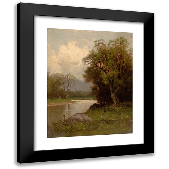 Charles Henry Eaton 12x14 Black Modern Framed Museum Art Print Titled - River's Edge