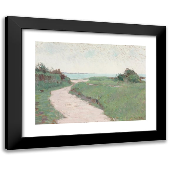 Charles Henry Fromuth 14x12 Black Modern Framed Museum Art Print Titled - On the Sea Coast, Brittany (1892)