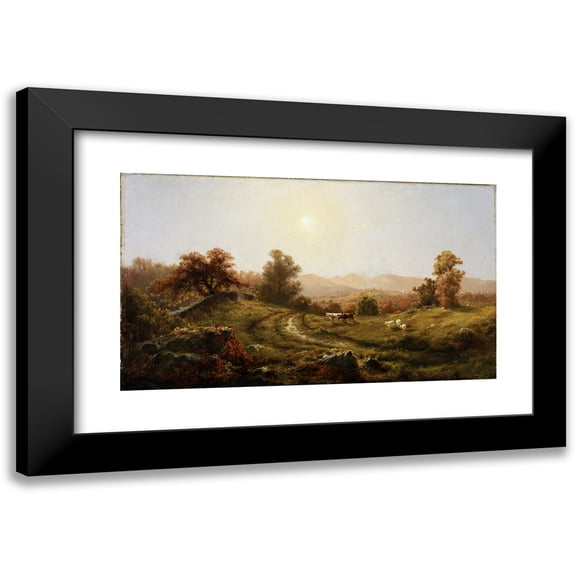 Charles Herbert Moore 14x10 Black Modern Framed Museum Art Print Titled - Landscape (1859)