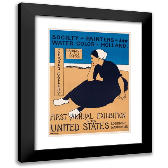 Charles Herbert Woodbury 11x14 Black Modern Framed Museum Art Print Titled - Society of Painters in Water Color of Holland (1895)