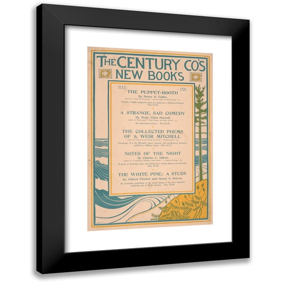 Charles Herbert Woodbury 11x14 Black Modern Framed Museum Art Print Titled - The Century Co.'s New Books (1896)