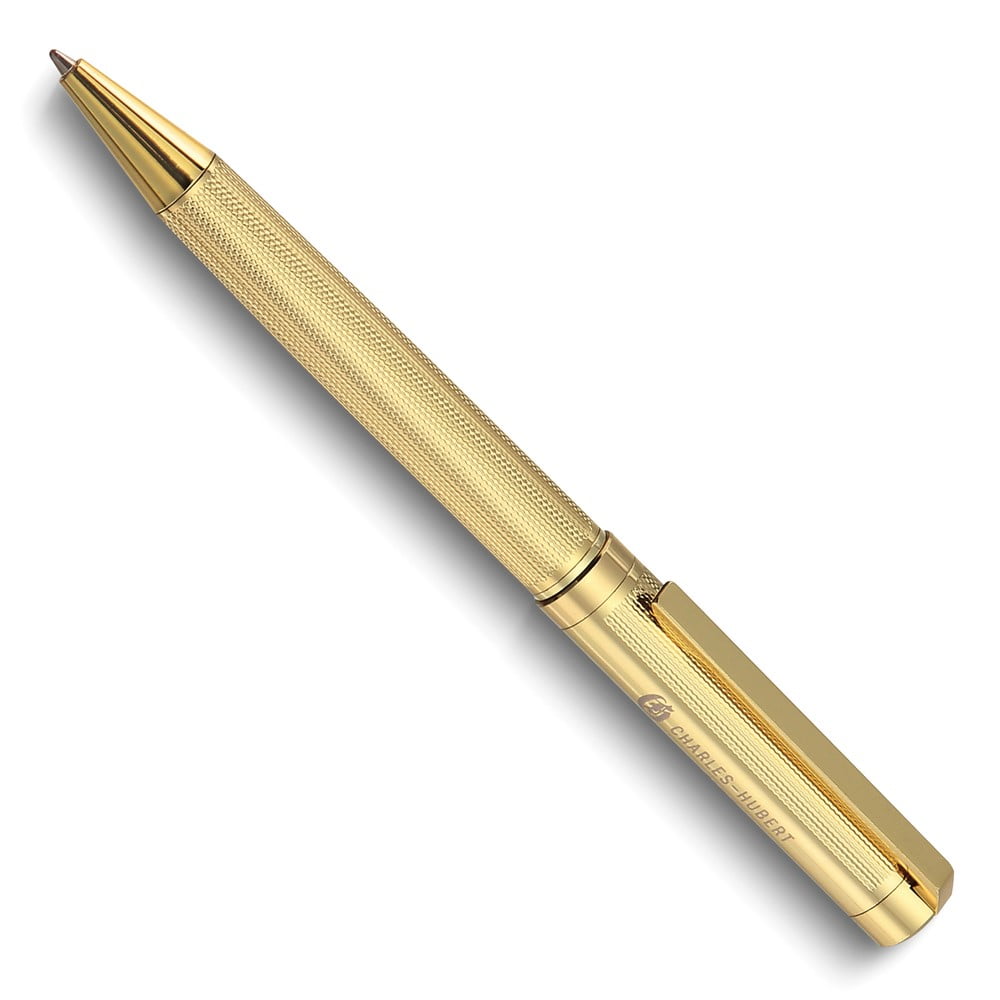 Charles-Hubert Gold-tone Textured Finish Ballpoint Pen QGM13654