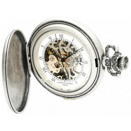 Charles-Hubert Paris 3921 Antique Silver Plated Mechanical Pocket Watch