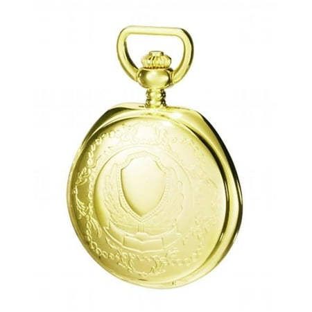 Charles-Hubert- Paris Brass Gold-Plated Quartz Hunter Case Pocket Watch #3781