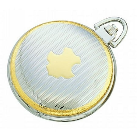 Charles-Hubert- Paris Brass Two-Tone Quartz Hunter Case Pocket Watch #3560