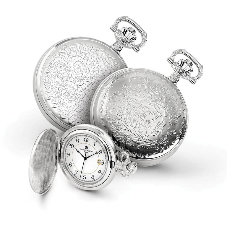 Pocket watch with date and time outlet