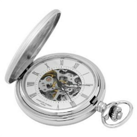 Charles-Hubert- Paris Sterling Silver Mechanical Hunter Case Pocket Watch #3769