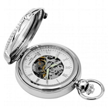 Charles-Hubert Paris Women's Hunter Case Picture Frame Mechanical Pocket Watch