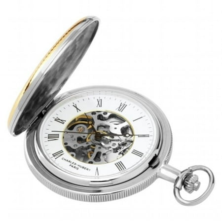 Charles-Hubert Paris Women's Two-Tone Hunter Case Mechanical Pocket Watch