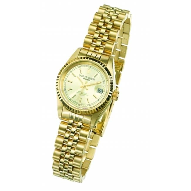 Charles Hubert Paris Womens Gold Plated Stainless Steel Quartz Watch Walmart