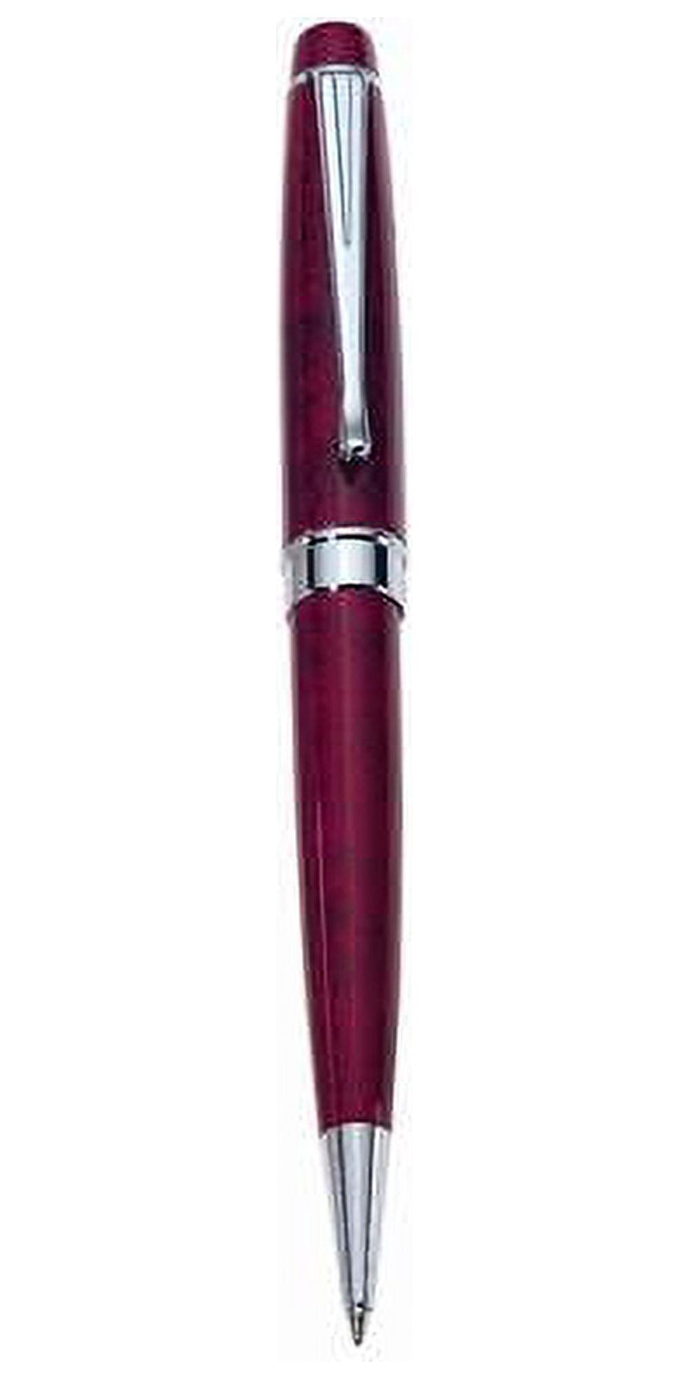 Charles Hubert Red Marbleized Finish with Chrome Accents Ballpoint Pen QGL3232