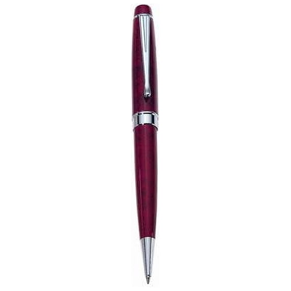 Charles Hubert Red Marbleized Finish with Chrome Accents Ballpoint Pen QGL3232