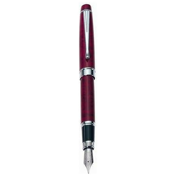Charles Hubert Red Marbleized Finish with Chrome Accents Fountain Pen QGL3233
