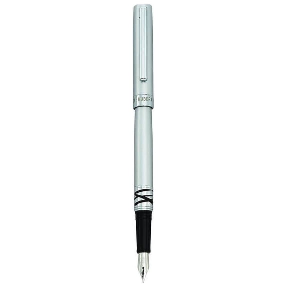 Charles Hubert Silver-tone w/Abstract Design Fountain Pen QGM9181