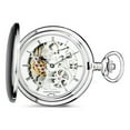 thumbnail image 1 of Charles Hubert Stnlss Stl Skeleton Dial Pocket Watch; for Adults and Teens; for Women and Men, 1 of 3