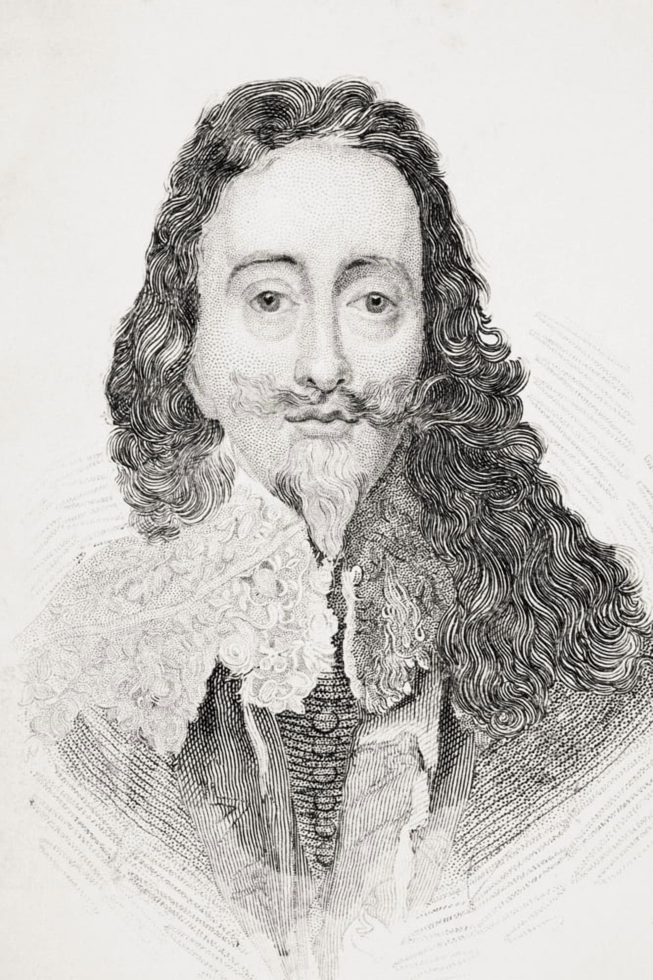 Charles I 1600-1649 King Of England Scotland Wales And Ireland From Old Englands Worthies By Lord Brougham And Others Published London Circa 1880s Canvas Art - Ken Welsh Design Pics (11 x 17)