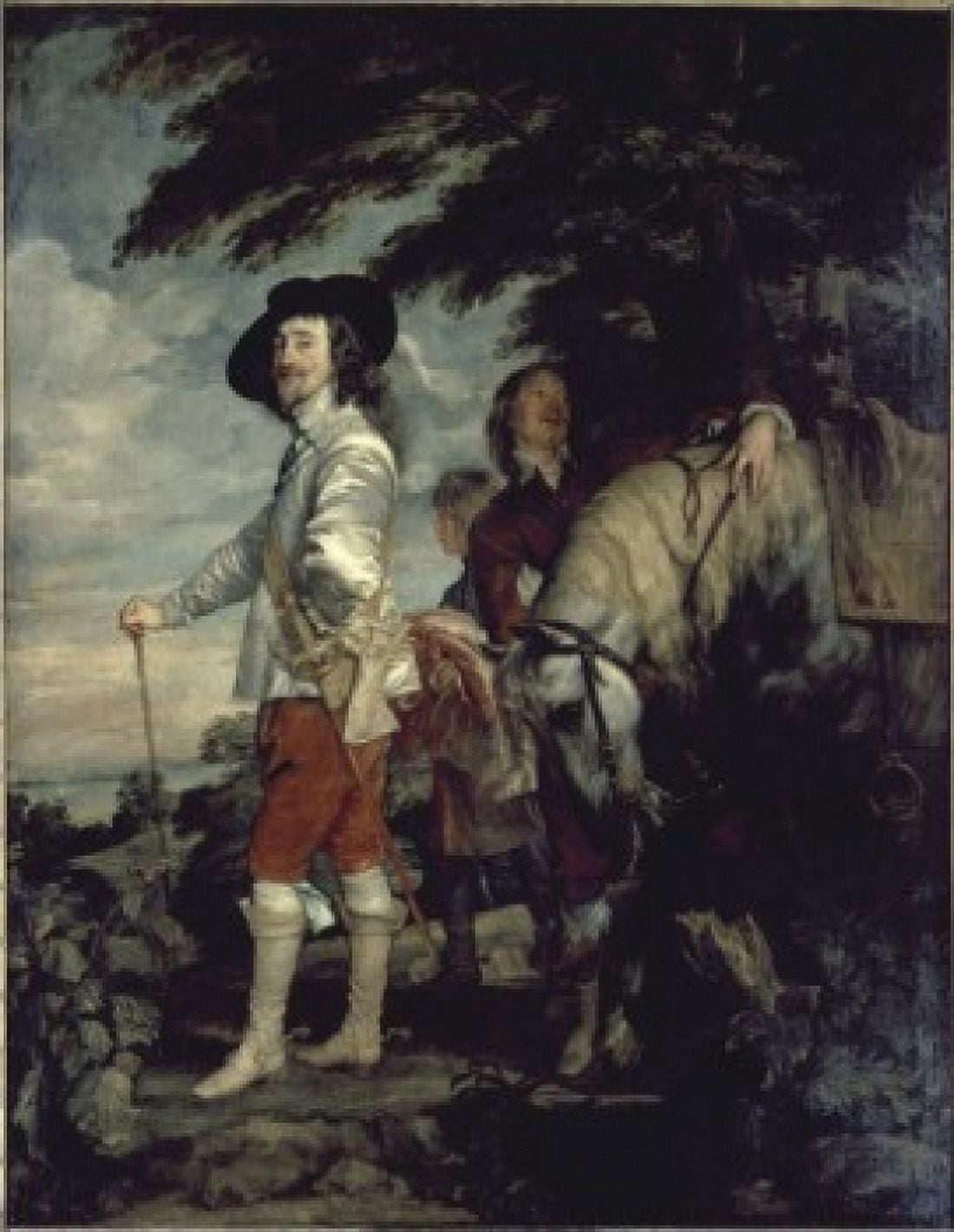 Charles I King of England at the Hunt 1635 Sir Anthony van Dyck (1599-1641Flemish) Musee du Louvre Paris Canvas Art - Sir Anthony van Dyck (18 x 24)