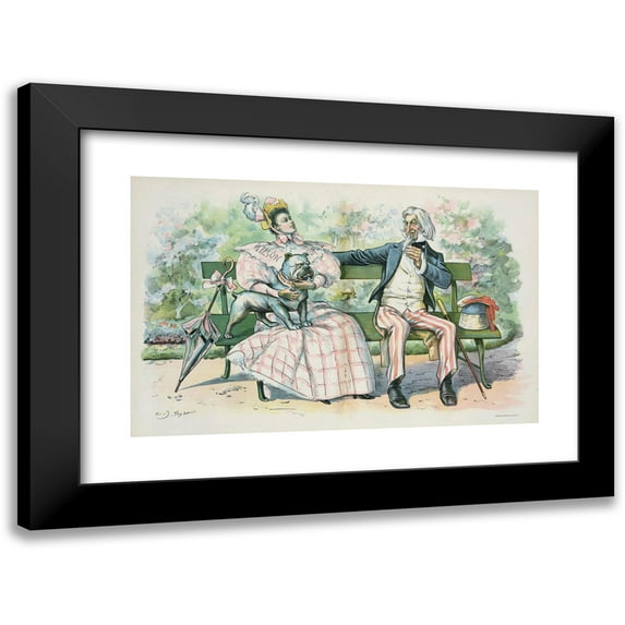 Charles Jay Taylor 14x11 Black Modern Framed Museum Art Print Titled - Love Me, Love My Dog (1894)