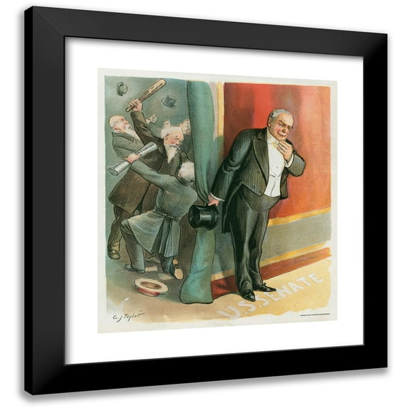 Charles Jay Taylor 20x22 Black Modern Framed Museum Art Print Titled - Another Delay (1897)