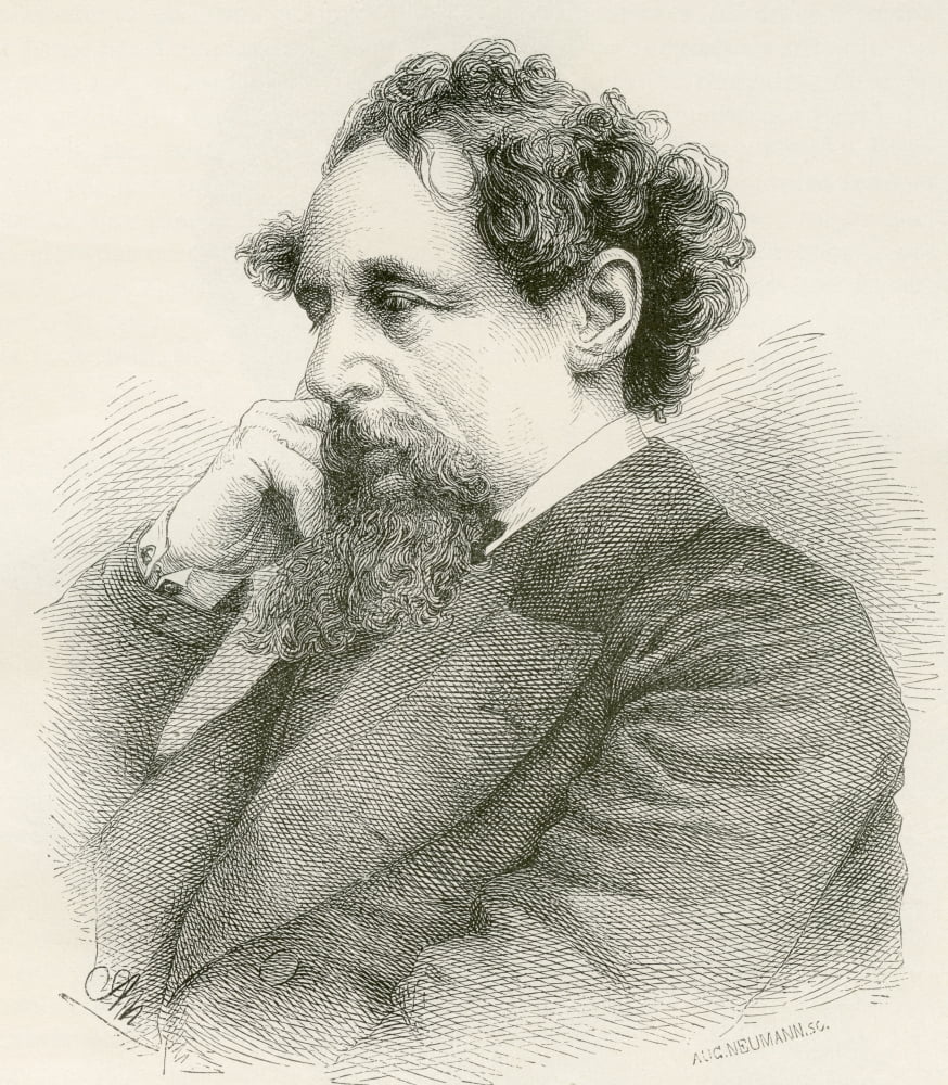 Charles John Huffam Dickens 1812 Canvas Art - Ken Welsh Design Pics (26 x 30)
