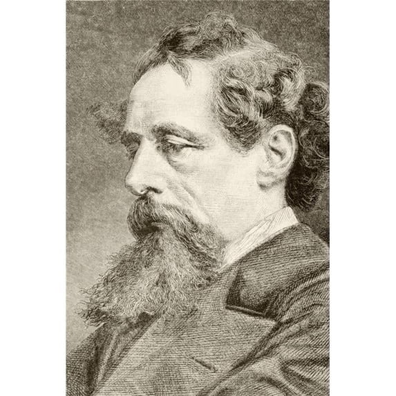Charles John Huffam Dickens - 1812 to 1870 English Novelist From A 19th Century Illustration Poster Print