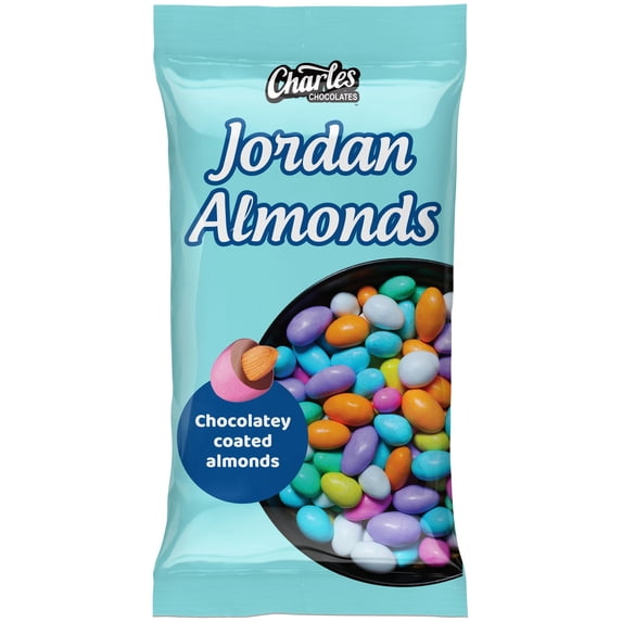 CHARLES CHOCOLATES JORDAN ALMONDS CANDY COVERED CHOCOLATE DIPPED 1.9 OZ (55 G)