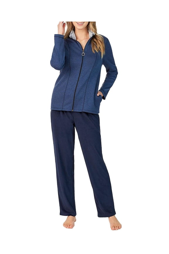 , Inc. Cuddl Duds Womens Size X-Large 2-Piece Lounge PJ Set, Navy